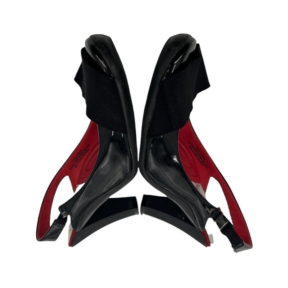 Kenneth Cole Reaction Black Patent Hype Dream Slingback Heels Size 6 1/2 Women’s - Picture 5 of 8